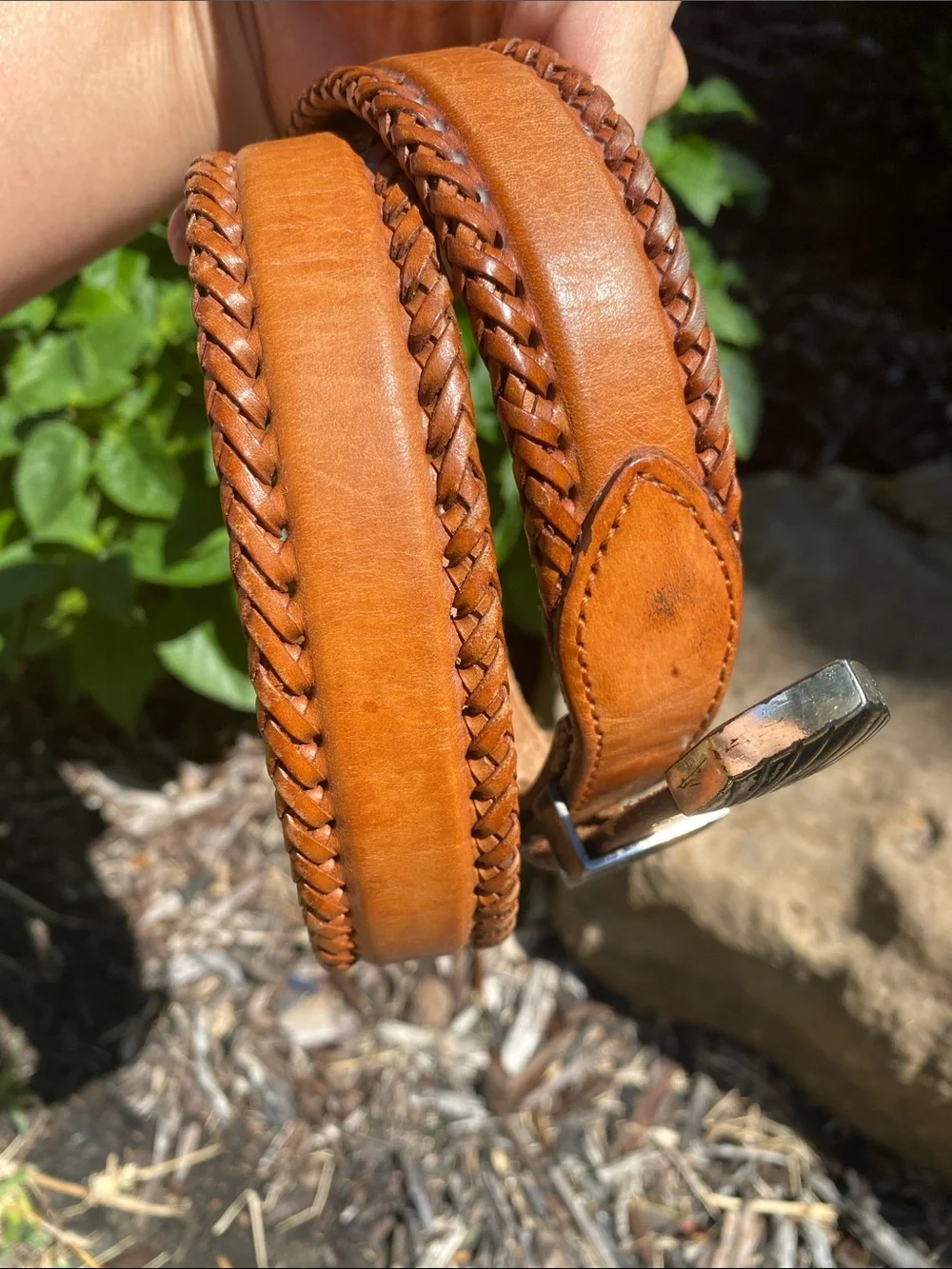 Vintage braided tan
